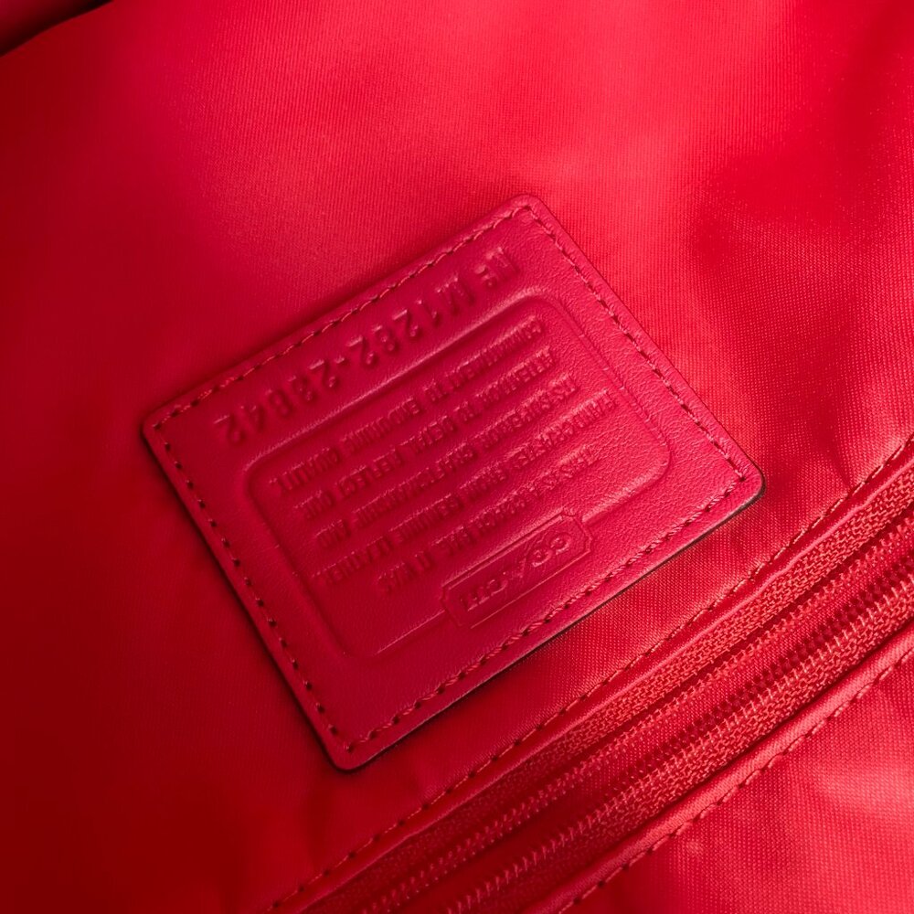 Coach Pink Poppy Eyelet Tote - Picture 7 of 13
